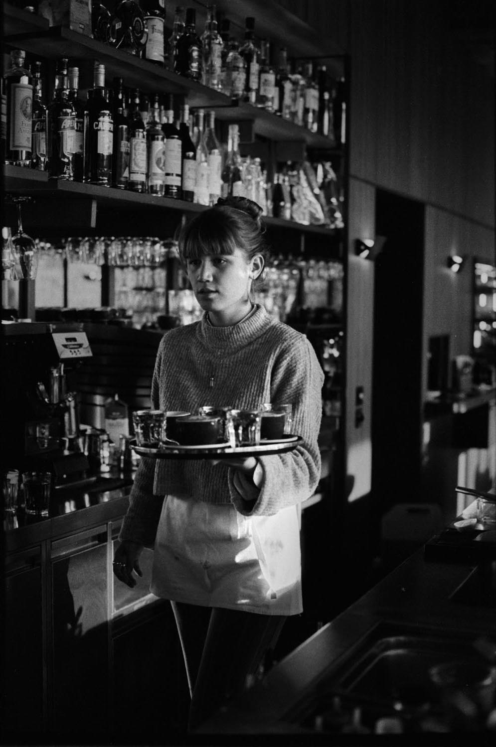 A woman working in Campo bar Zurich