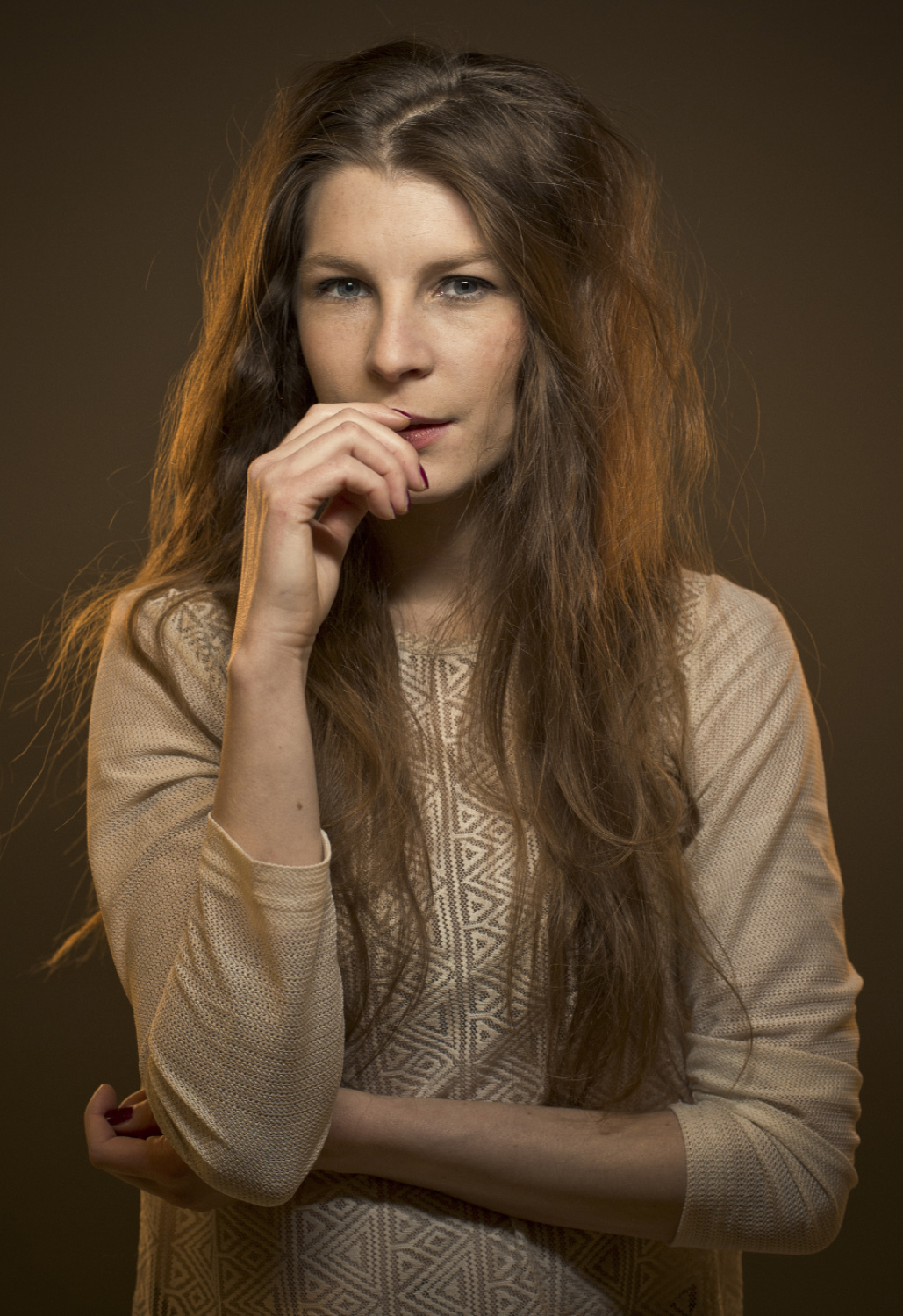 Swiss actress Anna Schinz photographed in the Studio