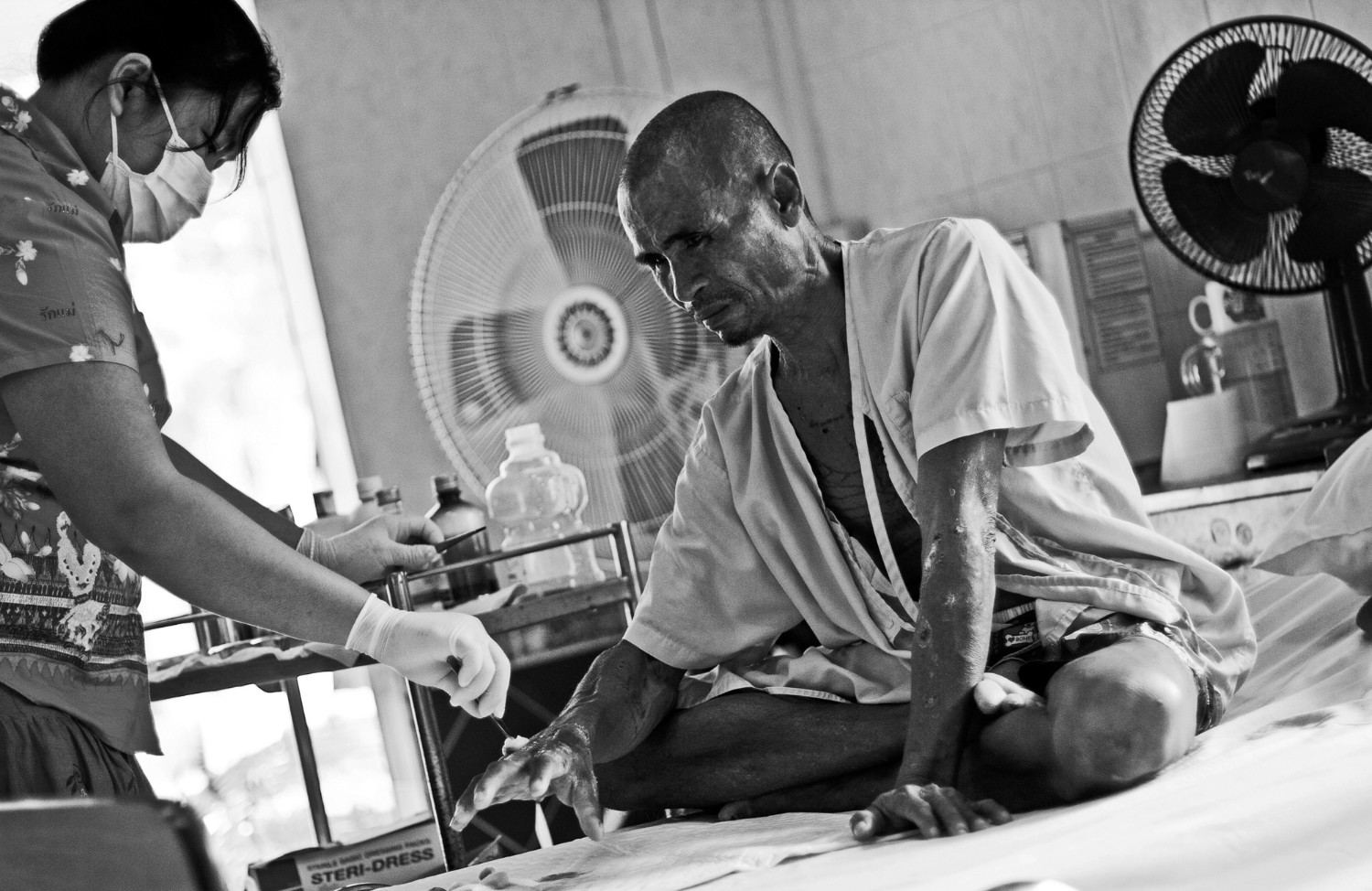 An hiv patient getting treatment in a temple in Lop Buri Thailand